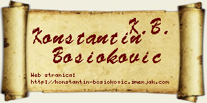 Konstantin Bosioković vizit kartica